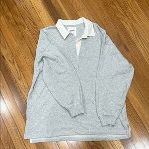 Aerie Gray Crew Neck Sweater